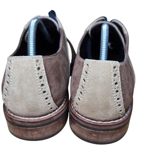 Mens Cole Haan Brown 2-Toned Suede Saddle Oxfords Mens Size 9.5 M Excellent - Picture 5 of 8